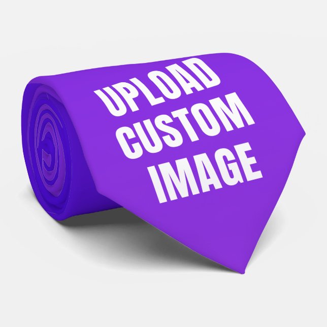 Upload 2 Custom Image - Add Your Own To Print On A Tie (Rolled)