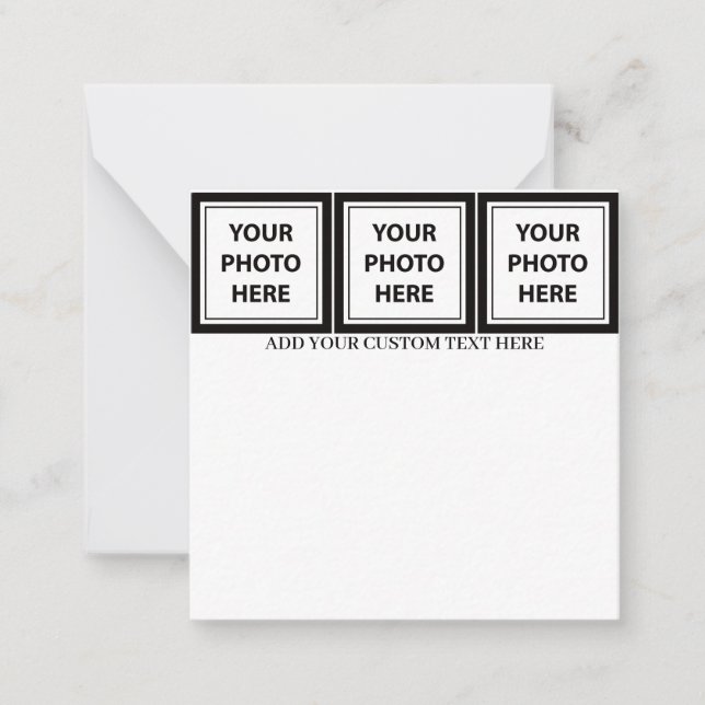 Upload 3 Photos & Add Text – Customise Picture Card (Front)