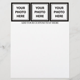 Upload 3 Photos & Add Text – Customise Picture Custom Letterhead