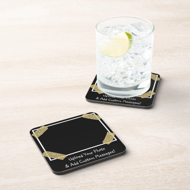 Upload a Photo and Add a Custom Personal Message Coaster (Right Side)
