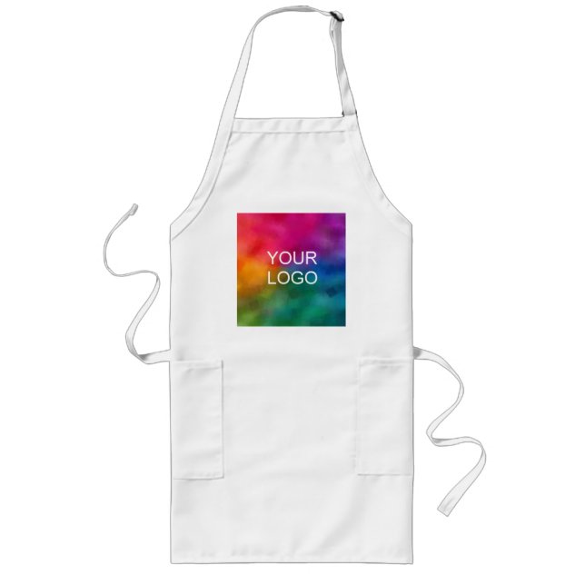 Upload Add Image Logo Photo Template Customize Long Apron (Front)