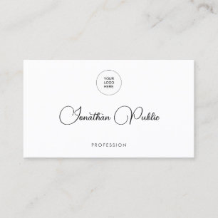 Upload Add Own Company Logo Here Calligraphy Business Card