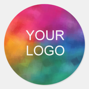 Upload Add Your Business Company Logo Here Classic Round Sticker