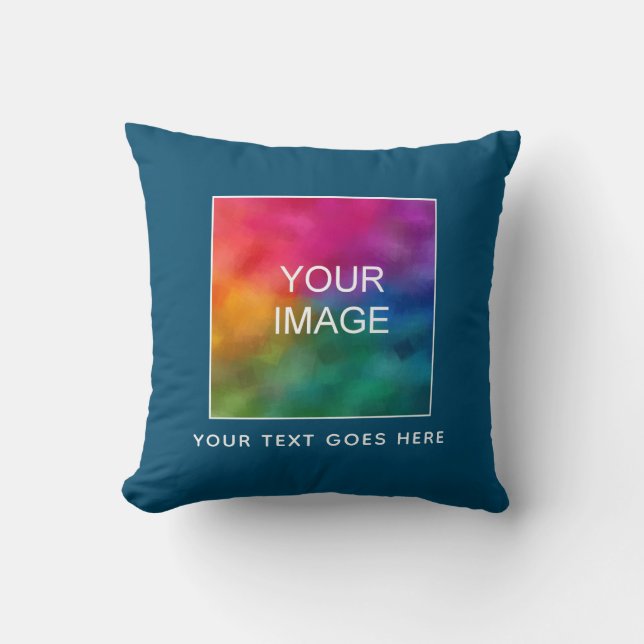 Upload Add Your Name Text Image Logo Here Cushion (Front)