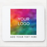 Upload Add Your Photo Text Business Logo Image Mouse Mat<br><div class="desc">Upload Add Your Photo Text Business Logo Image Template White Mouse Pad.</div>