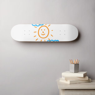 Upload Art Photo Turn Kids Artwork to White Skateboard