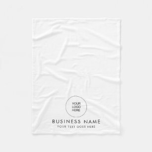 Upload Business Logo Add Text Customer Small Fleece Blanket