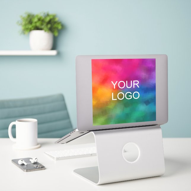 Upload Business Logo Here Custom Template (Laptop On Desk)