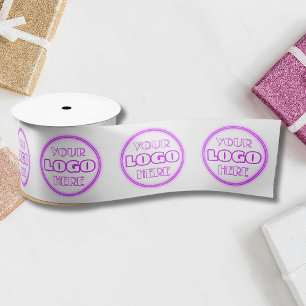 Upload Business Logo Professional  Satin Ribbon