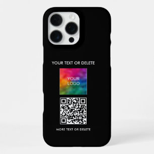 Upload Business Logo QR Code Create Your Own iPhone 16 Pro Max Case