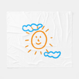 Upload Childs Drawing Turn Kids Artwork into Fleece Blanket