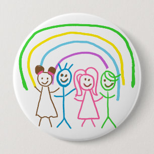 Upload Childs Drawing Turn Kids Artwork to 10 Cm Round Badge