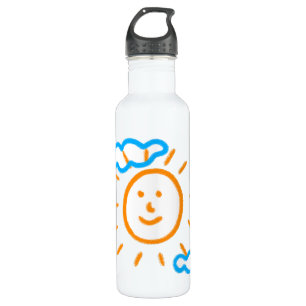 Upload Childs Drawing Turn Kids Artwork to 710 Ml Water Bottle