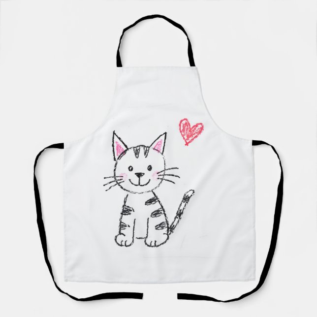 Upload Childs Drawing Turn Kids Artwork to Apron (Front)