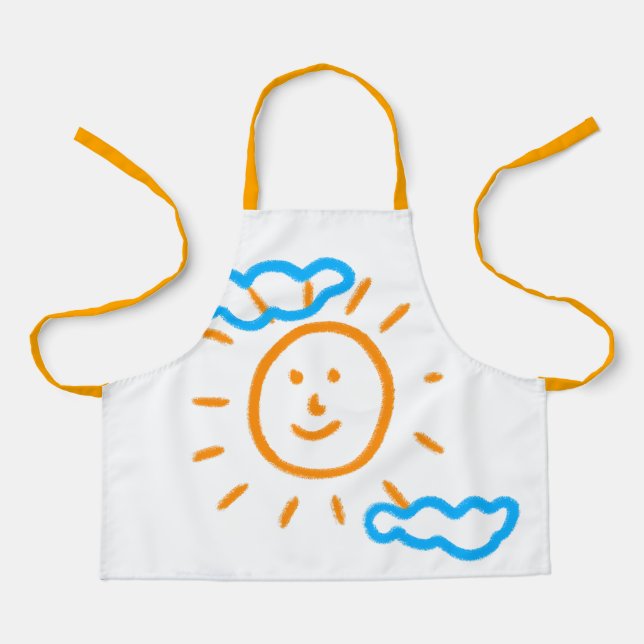 Upload Childs Drawing Turn Kids Artwork to Apron (Front)