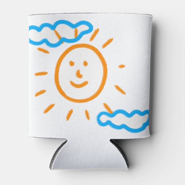 Upload Childs Drawing Turn Kids Artwork to Can Cooler (Front)