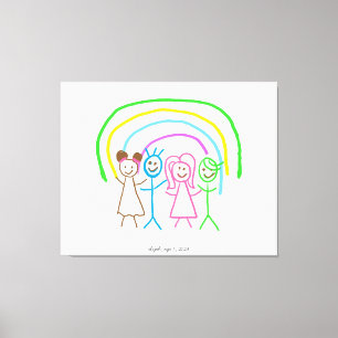 Upload Childs Drawing Turn Kids Artwork to Canvas Print