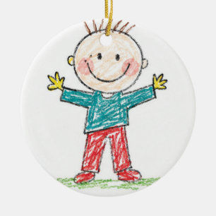 Upload Childs Drawing Turn Kids Artwork to Ceramic Tree Decoration