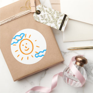 Upload Childs Drawing Turn Kids Artwork to Classic Round Sticker