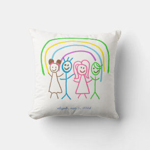 Upload Childs Drawing Turn Kids Artwork to Cushion