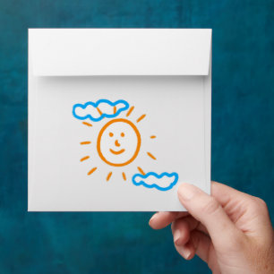 Upload Childs Drawing Turn Kids Artwork to Envelope