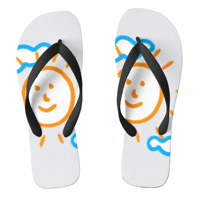 Upload Childs Drawing Turn Kids Artwork to Flip Flops (Footbed)