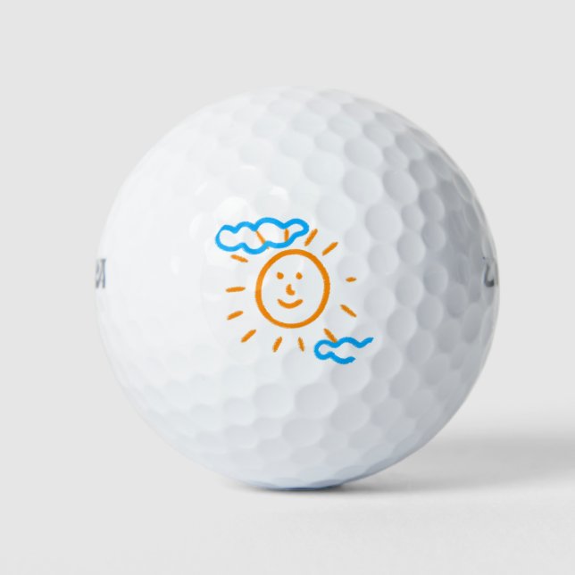 Upload Childs Drawing Turn Kids Artwork to Golf Balls (Front)