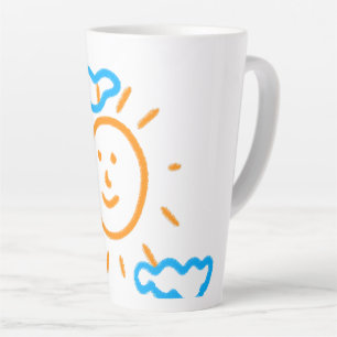 Upload Childs Drawing Turn Kids Artwork to green Latte Mug