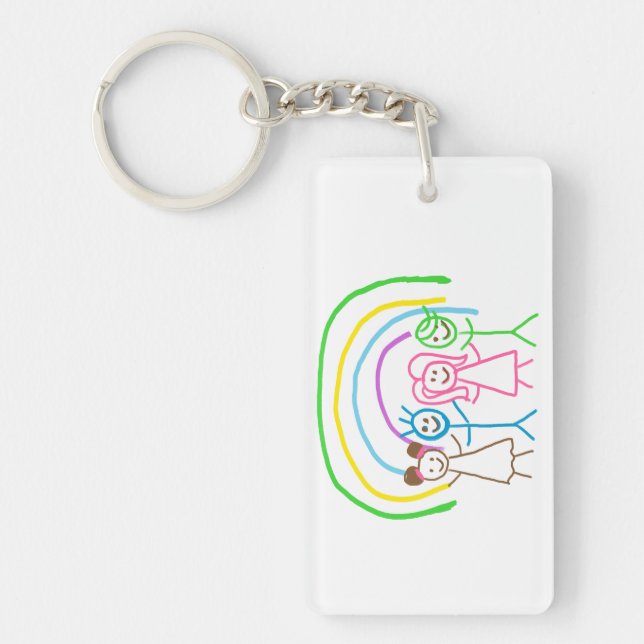 Upload Childs Drawing Turn Kids Artwork to Key Ring (Front)