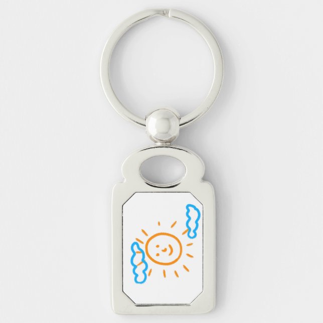 Upload Childs Drawing Turn Kids Artwork to Key Ring (Front)