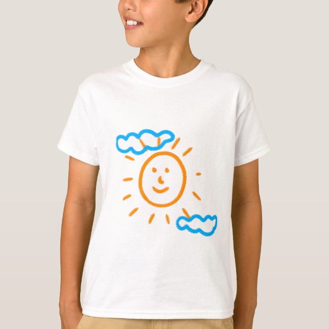 Upload Childs Drawing Turn Kids Artwork to kids T-Shirt (Front)