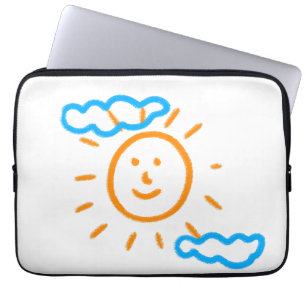 Upload Childs Drawing Turn Kids Artwork to Laptop Sleeve