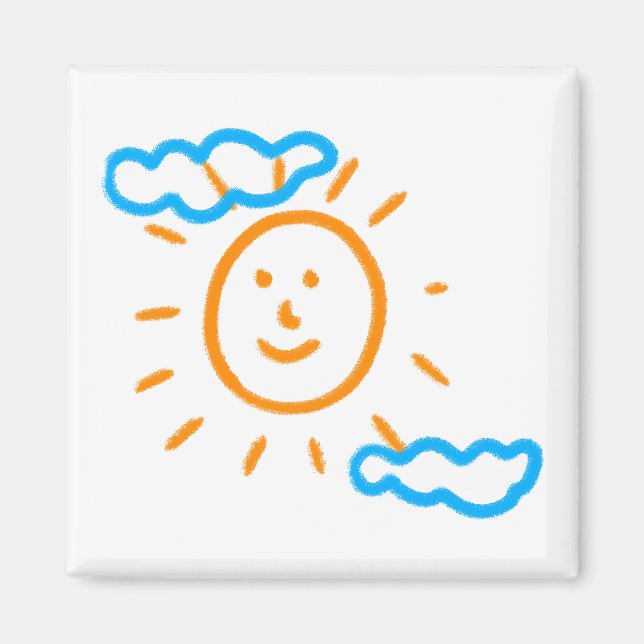 Upload Childs Drawing Turn Kids Artwork to Magnet (Front)