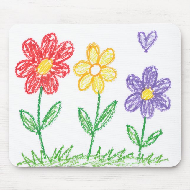 Upload Childs Drawing Turn Kids Artwork to Mouse Mat (Front)