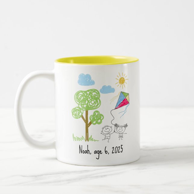 Upload Childs Drawing Turn Kids Artwork to Mug (Left)