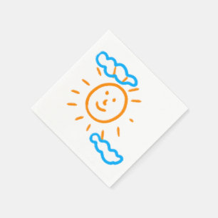 Upload Childs Drawing Turn Kids Artwork to Napkin