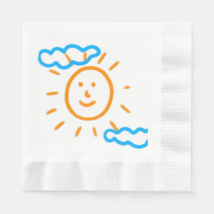 Upload Childs Drawing Turn Kids Artwork to Napkin