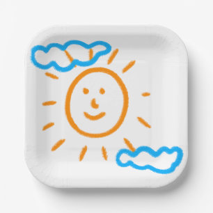 Upload Childs Drawing Turn Kids Artwork to Paper Plate