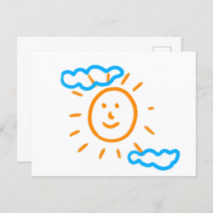 Upload Childs Drawing Turn Kids Artwork to Postcard