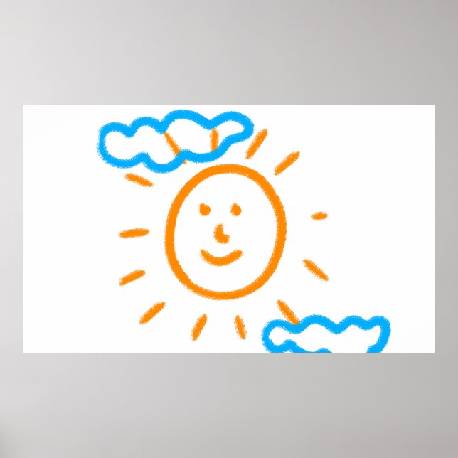 Upload Childs Drawing Turn Kids Artwork to  Poster (Front)