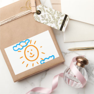 Upload Childs Drawing Turn Kids Artwork to Rectangular Sticker