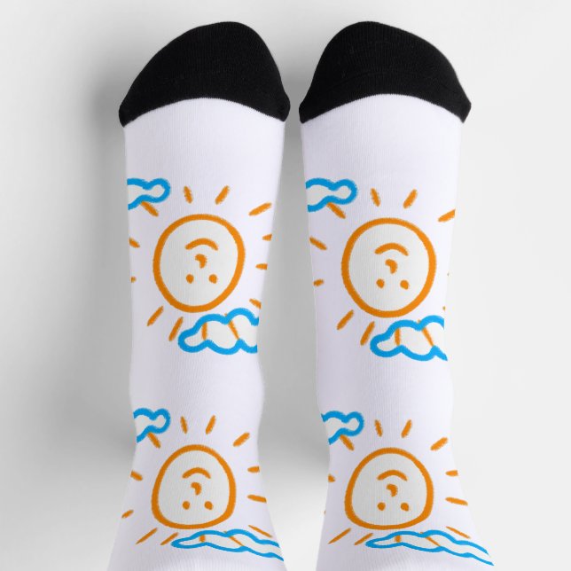 Upload Childs Drawing Turn Kids Artwork to Socks (Top)