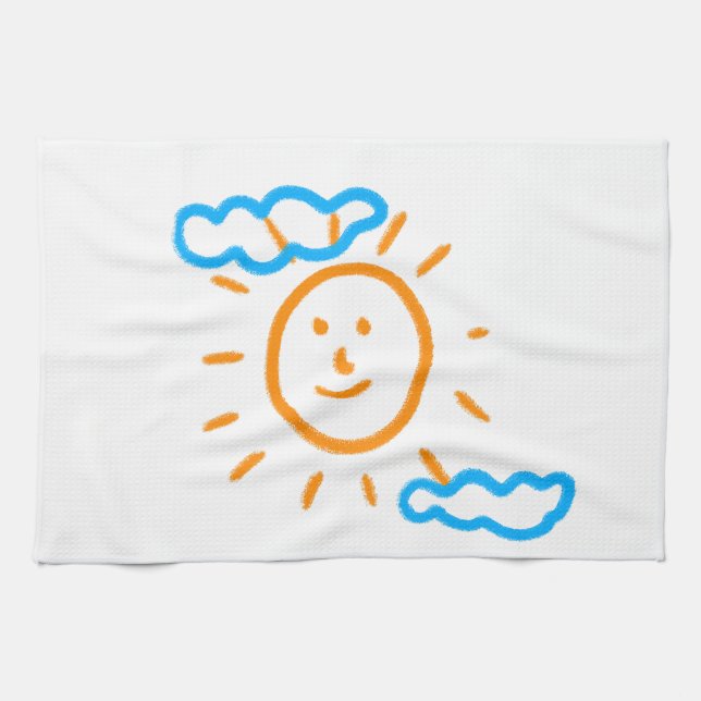 Upload Childs Drawing Turn Kids Artwork to Tea Towel (Horizontal)