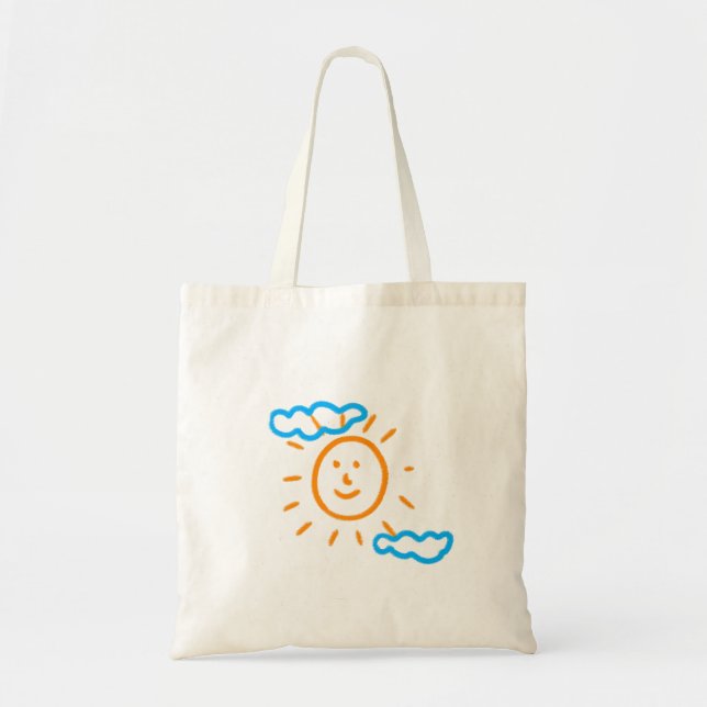 Upload Childs Drawing Turn Kids Artwork to Tote Bag (Front)