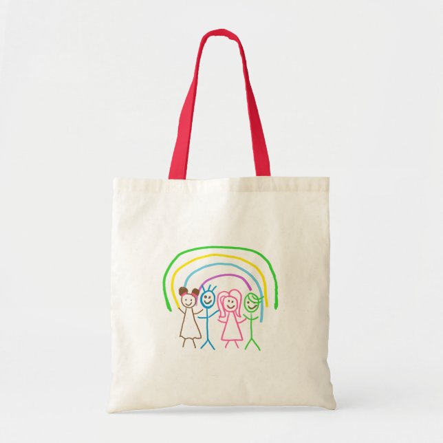 Upload Childs Drawing Turn Kids Artwork to Tote Bag (Front)