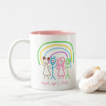 Upload Childs Drawing Turn Kids Artwork to Two-Tone Coffee Mug<br><div class="desc">Digitise your kids' drawing or artwork and create unique gift products with your child's own artwork for a forever memory. Add your kids drawing to pillows,  mugs,  lamps,  etc. Add kids' drawings,  paintings,  or any artwork for precious gifts for grandparents,  aunts,  uncles,  school or kindergarten teachers,  etc.</div>