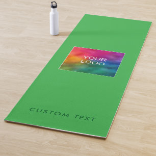Upload Company Logo Custom Text Monogram Template Yoga Mat