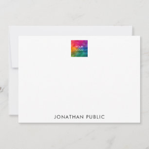 Upload Company Logo Here Modern Minimalist Card