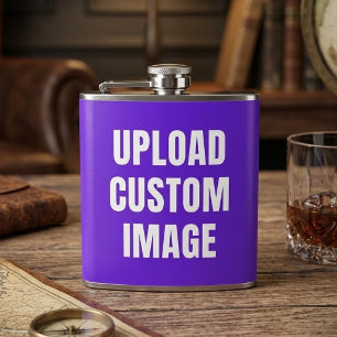 Upload Custom Image - Add Your Own To Print On A Hip Flask