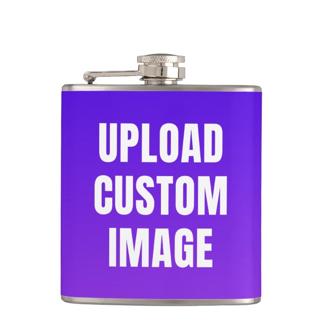 Upload Custom Image - Add Your Own To Print On A Hip Flask (Front)